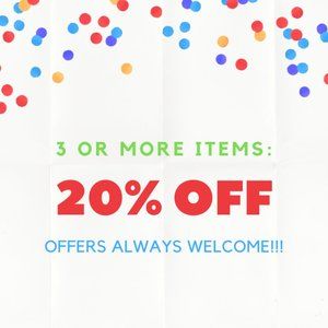*20% OFF BUNDLES of 3+*